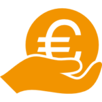logo stilizzato mano ed euro